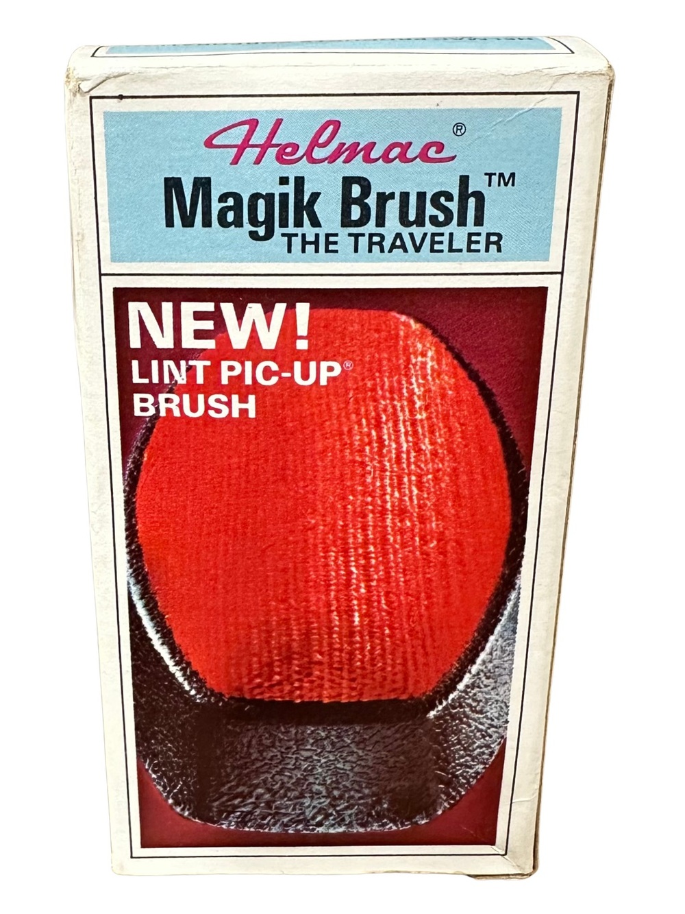 NIB Vintage Helmac Magik Brush: The Traveler Lint Pick-Up Brush HB200B